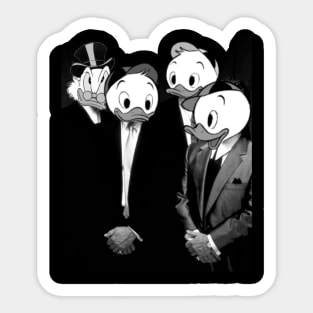 duck brothers B&W Sticker